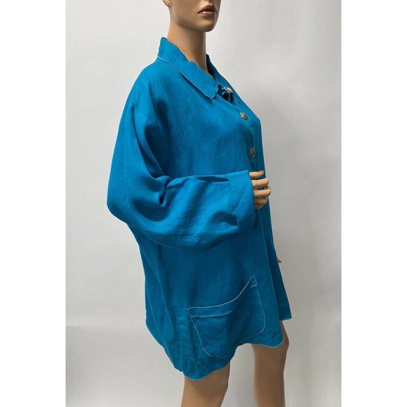 lights jacket size 3X what's up made in USA Caribbean blue color - Picture 3 of 10